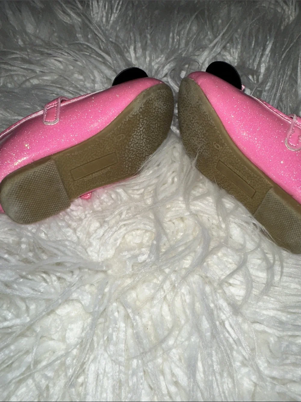 Disney Pink Minnie Mouse Glitter Mary Jane Shoes